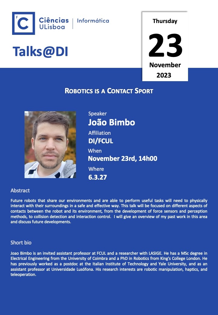 Talks @ DI: João Bimbo